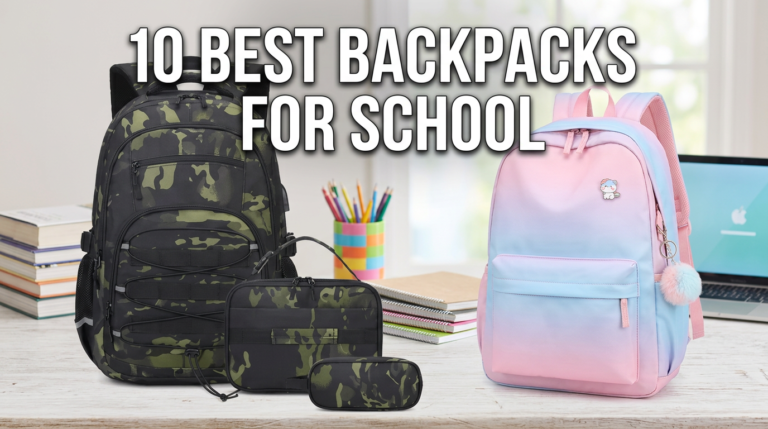 Collection of the best backpacks for school in 2026 for kids, teens, and college students featuring durable, stylish, and comfortable designs.