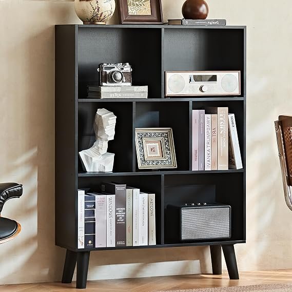 The LEYAOYAO Cube Bookshelf features a modern cube storage design with multiple compartments, making it one of the best bookshelf choices for organizing books, decorative items, and everyday essentials in living rooms, bedrooms, offices, and study spaces.